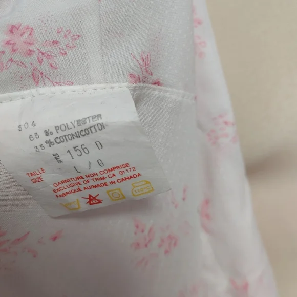 Vintage Cotton Blend Maxi Nightgown Size L - Picture 10 of 11